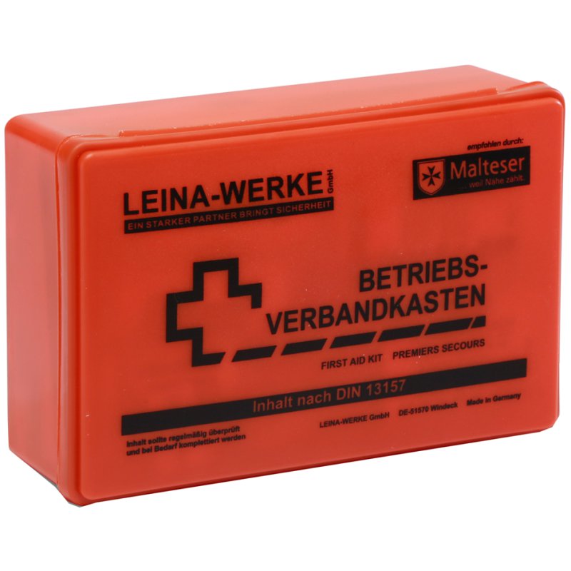 LEINA-WERKE bedrijfsverbandkoffer, oranje, DIN 13157, 255×166×80 mm